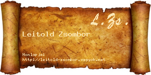 Leitold Zsombor névjegykártya